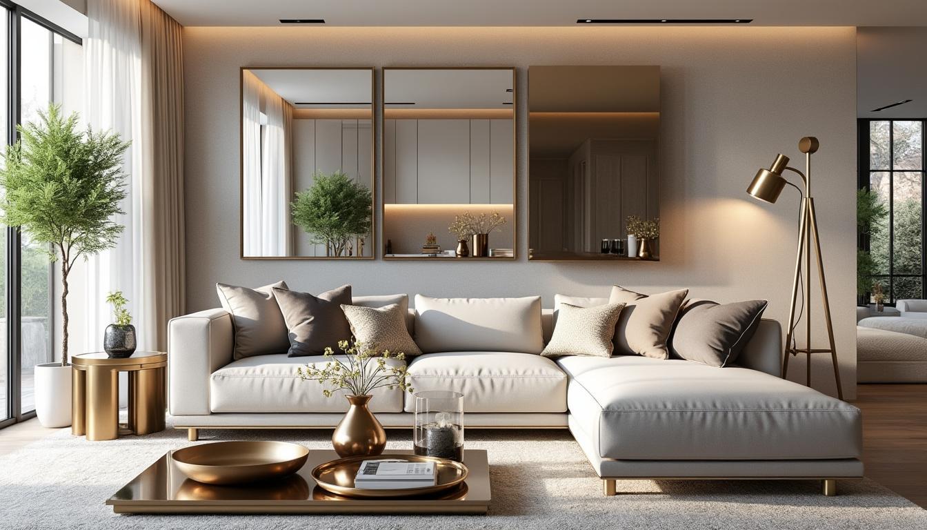 découvrez comment équilibrer harmonieusement les métaux et les miroirs dans une même pièce pour un intérieur élégant et lumineux.